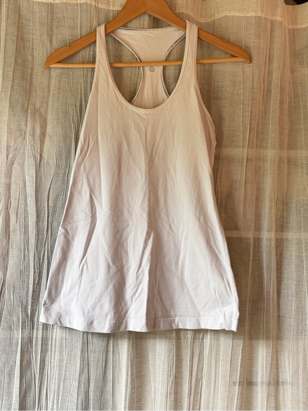 lululemon athletica Light White Racerback Tank Size 6